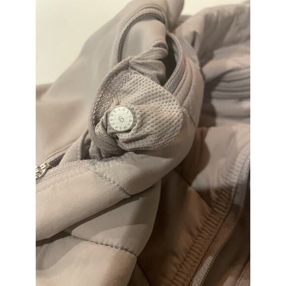 Lululemon Puffer Vest Jacket Removable Hood Size 6 Gray Extra Mile Fleece W/ Bag - Picture 5 of 10